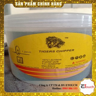 Đá cắt inox, sắt TIGERS CHIPPER 107mm