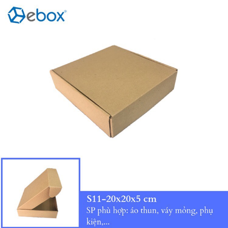 Hộp giấy carton size 20x20x5 cm (S11) - đựng quần áo, quà tặng, khăn choàng, ví, mỹ phẩm