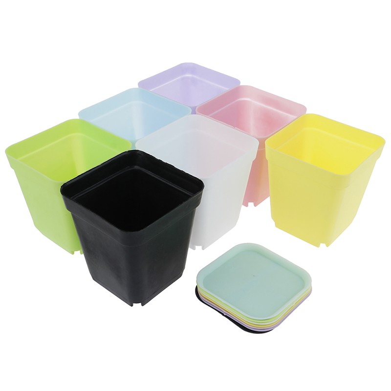 Set 5 Chậu Hoa Mini Bằng Nhựa Dùng Để Trang Trí