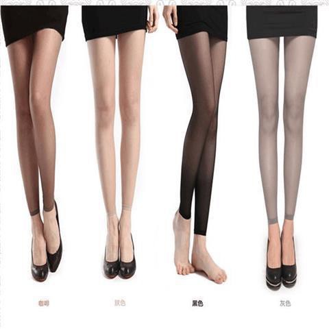 □Fat mm XL cộng với tất béo của phụ nữ chống móc lụa mùa hè pantyhose ống dài siêu mỏng vớ bướm màu da thịt