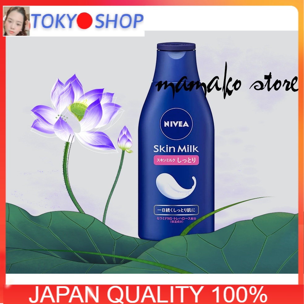 Sữa dưỡng da Nivea Skin Milk Moist 200ml có bill – dành cho da khô/hàng nhật nội địa [UYTIN]