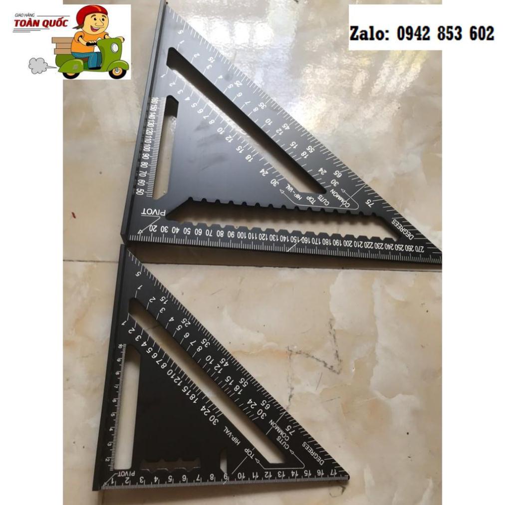 Thước ke góc, thước tam giác vuông hợp kim nhôm 18cm và 30cm