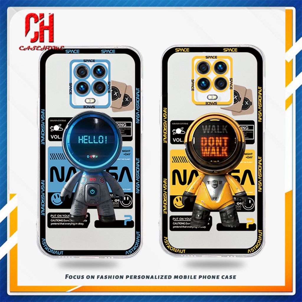 Casing Realme C11 2021 C21Y C31 C35 C15 C21 C25 C20 C3 C12 C2 C25S 5S 5 5S 5i C17 7i C1 C25Y C2 C3i 6i C20A Realme Narzo 20 10 10A 20A 30A Transparent Space Astronaut Soft TPU Cover