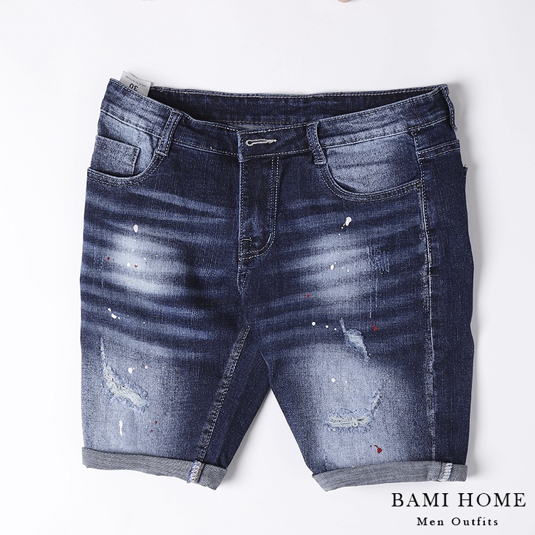Quần short jean basic BAMI HOME form slim, màu đơn giản, dễ phối đồ QJCT1- 02