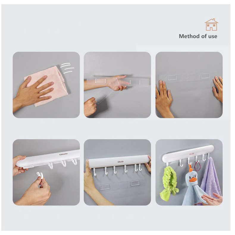 Móc treo quần áo,treo đồ phòng tắm cao cấp A2111 chịu trọng lượng tốt Aswei
