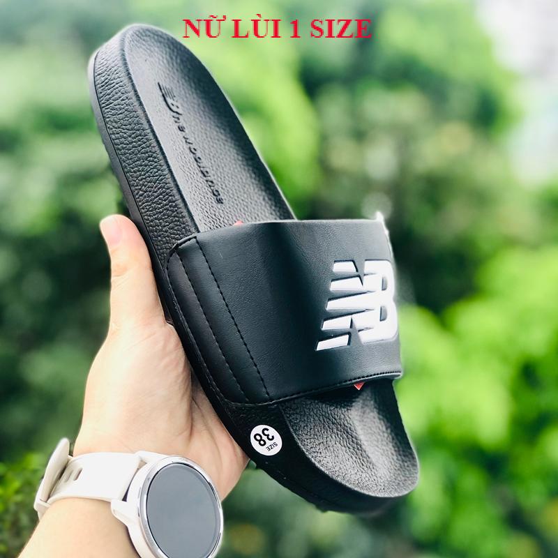 Dép newbalence 𝐍𝐄𝐖 𝐁𝐀𝐋𝐄𝐍𝐂𝐄 ❤️FREESHIP + Hộp❤️dép unisex NB new balence quai ngang thể thao nam nữ đen