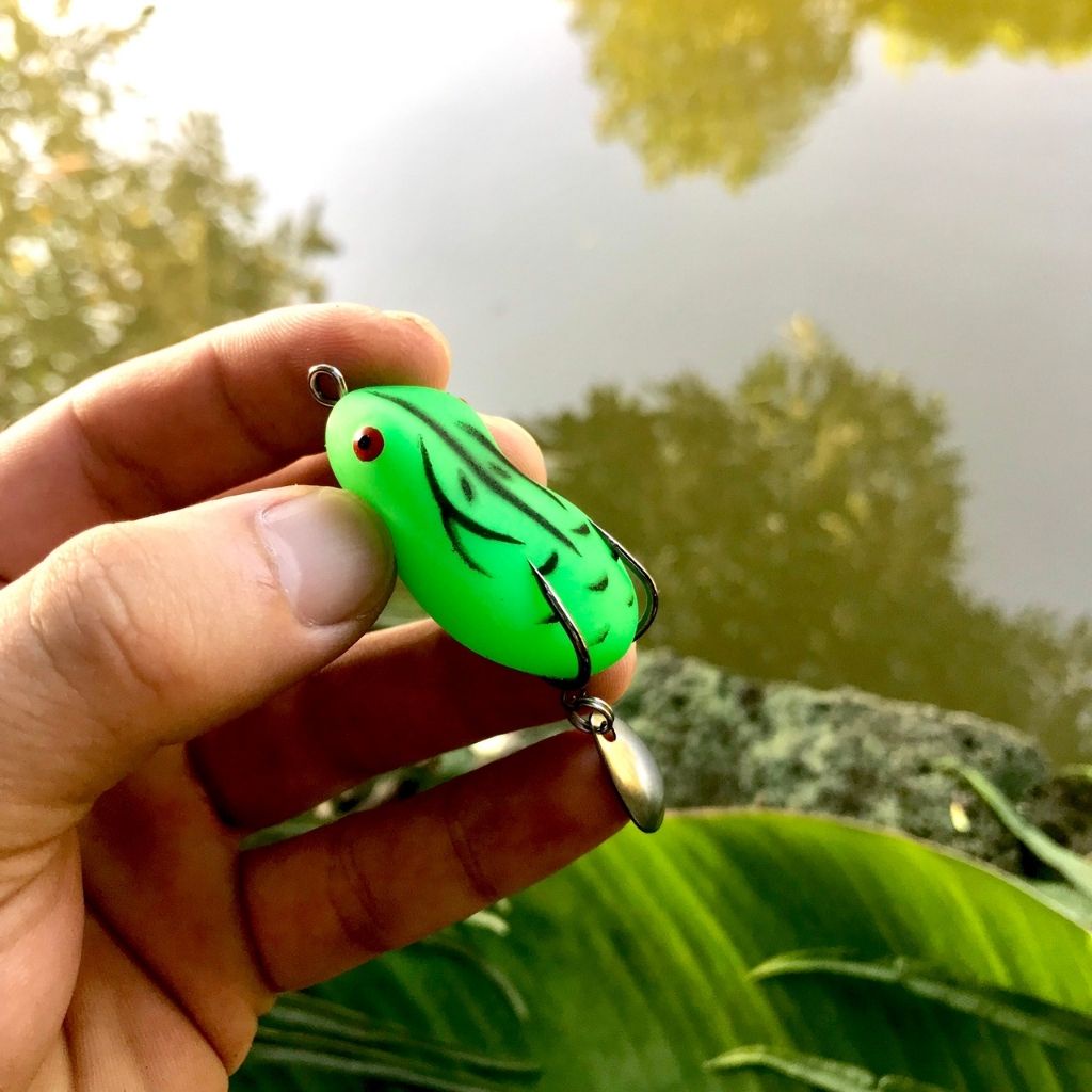 Mồi câu lure_mồi giả câu cá lóc, nhái hơi Super Frog, đầy đủ các màu xanh, trắng, vàng, đen, đỏ_Đồ Câu Lure