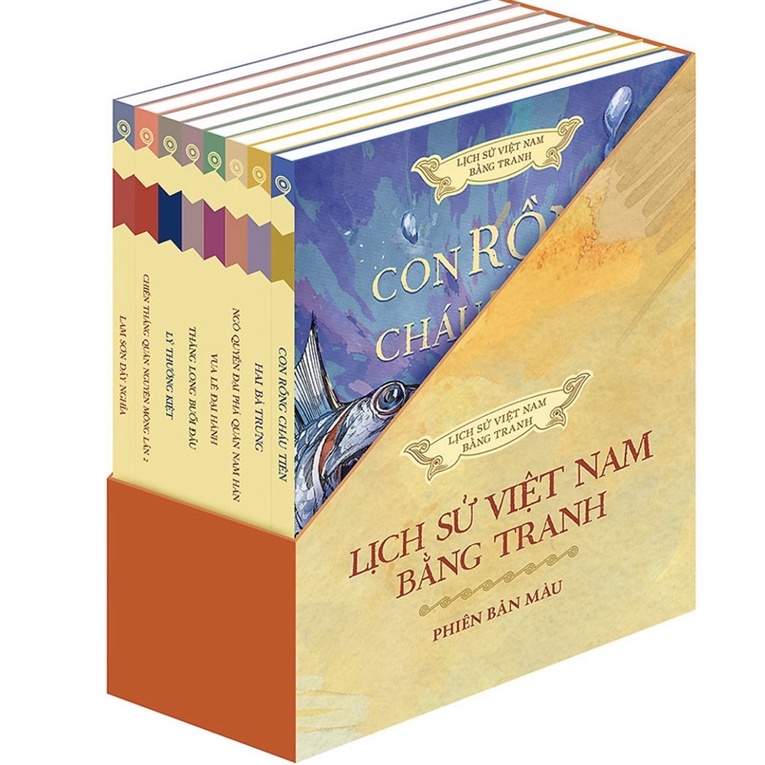 Sách - Lịch Sử Việt Nam Bằng Tranh (Bản Màu) - Phiên Bản Tiếng Việt (Bộ 8 Cuốn)