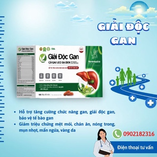 Thực phẩm bảo vệ sức khỏe Giải Độc Gan cà gai leo xạ đen Moringa Detox Green, hộp 60 viên, bảo vệ tế bào gan.