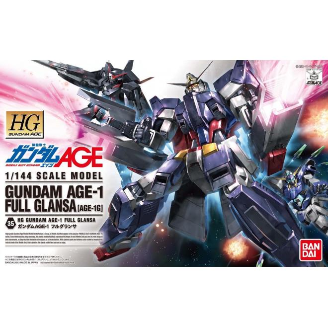 Mô hình lắp ráp Gunpla HG 1/144 Gundam AGE-1 Full Glansa Gundam Bandai Japan