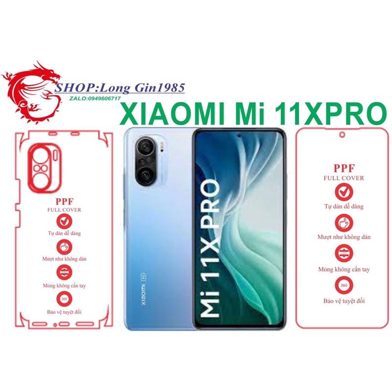 Xiaomi Mi 11X Pro miếng dán trong Ppf mặt sau và mặt trước chống va đập chống trầy xước