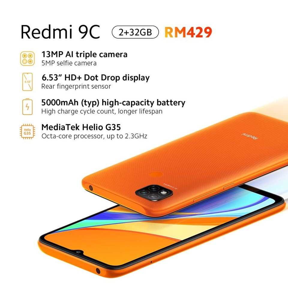 Điện thoại Xiaomi Redmi 9C 2/32Gb - Hãng phân phối chính thức | BigBuy360 - bigbuy360.vn