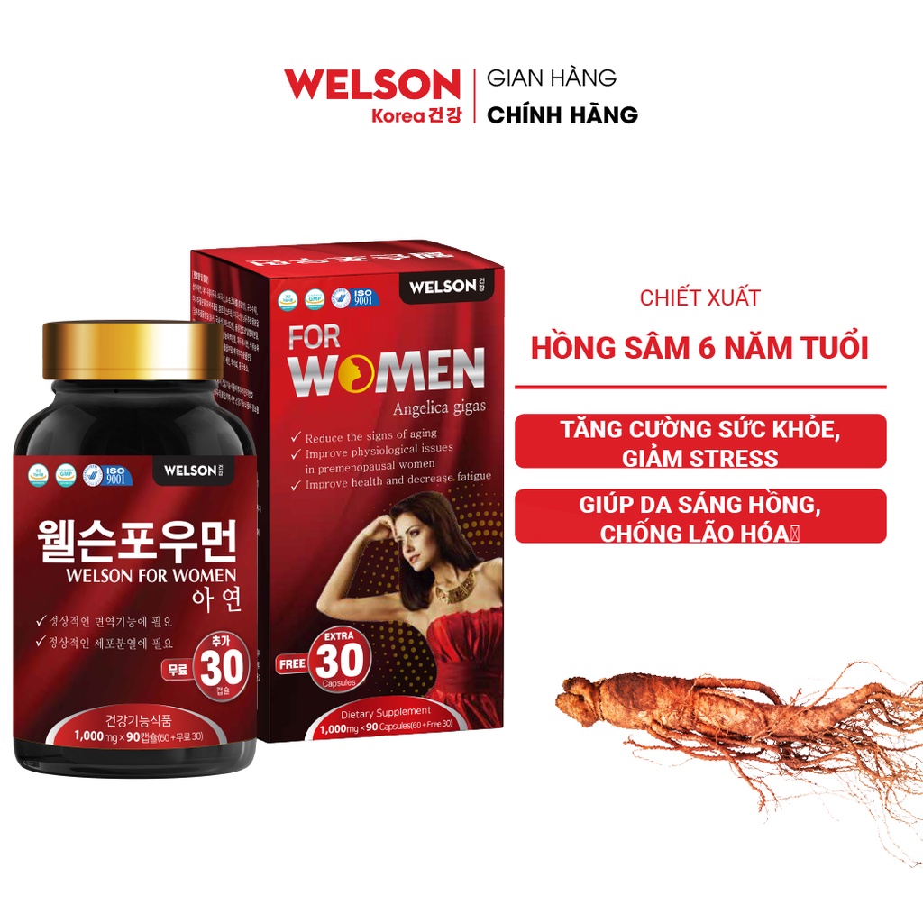 Viên uống nội tiết tố nữ Welson for Women Hộp 90 viên