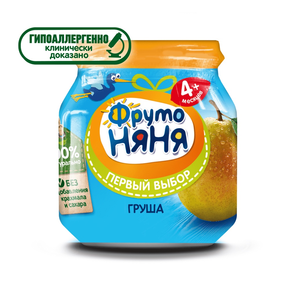 Trái cây nghiền vị lê Fruto Nyanya 100g/lọ