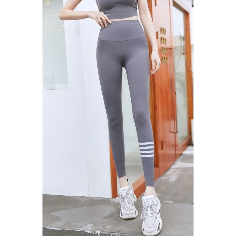 Quần Tập yoga,Tập gym Nữ Hàng Đẹp Thiết Kế Mới Bốn Thanh,Cạp Cao Nâng Mông,Tôn Dáng Vải Co Dãn 4 Chiều Thoáng Mát