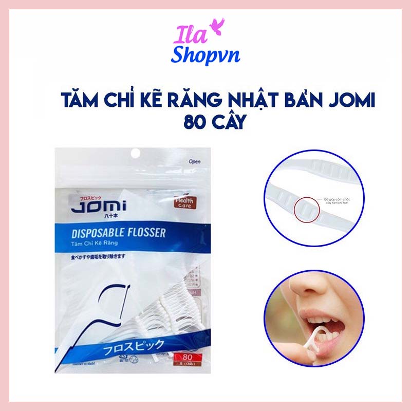 Tăm Chỉ Kẽ Răng Jomi Disposable Flosser 80 Chiếc Disposable Flosser