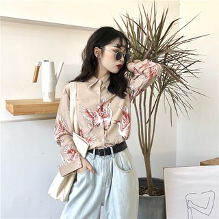 Áo sơ mi hạc cá tính tay ôm