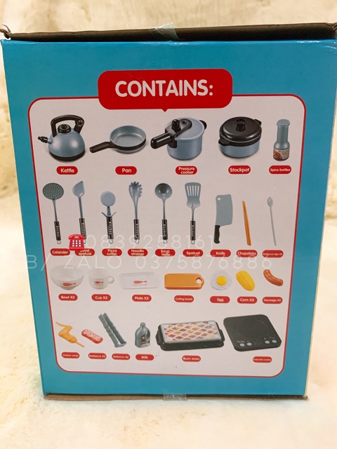 Bộ Đồ Chơi Nấu Ăn Cao Cấp Kitchen Home(có video thật tại shop)