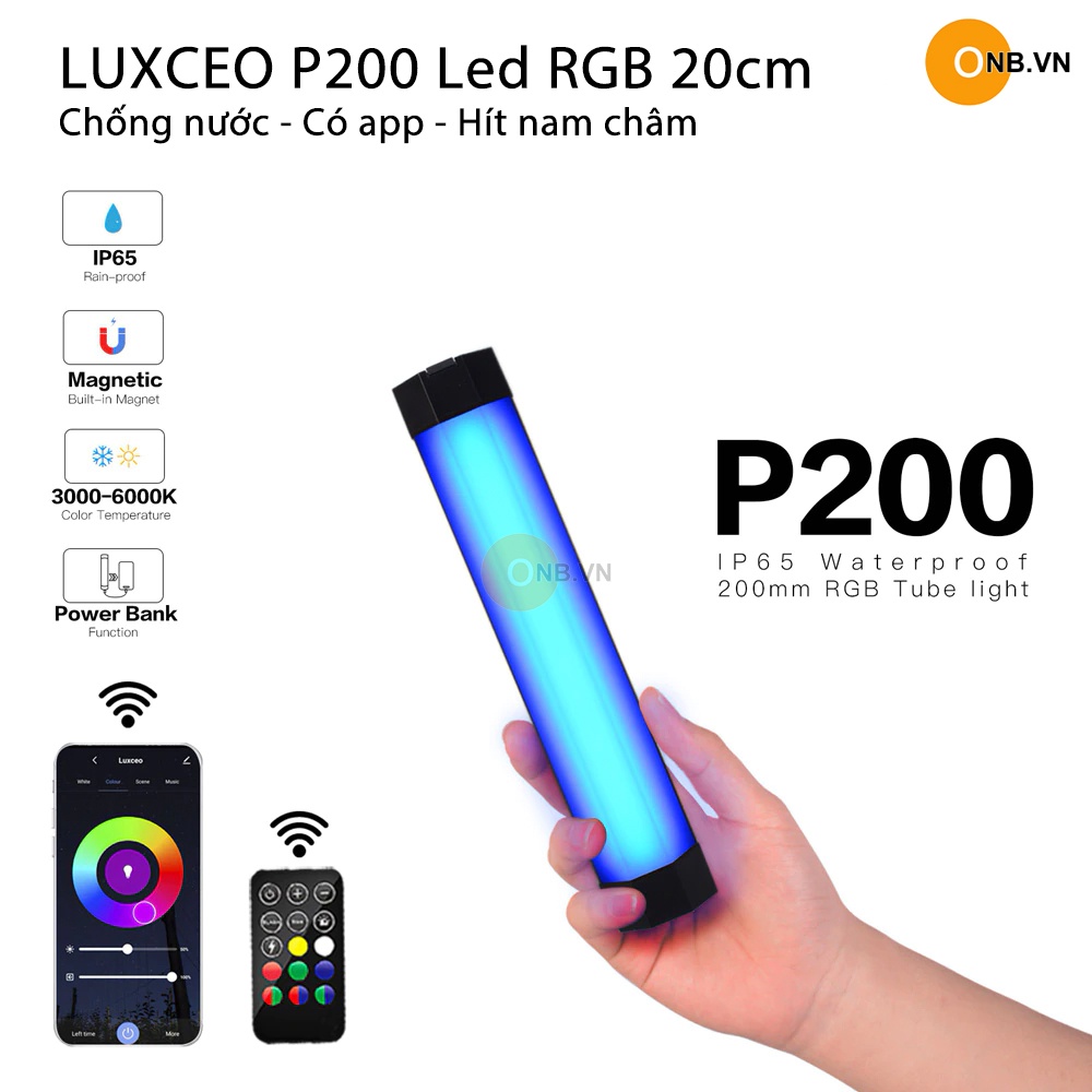 Luxceo P200 RGB Led Stick RGB 20cm - Đèn led mini có App