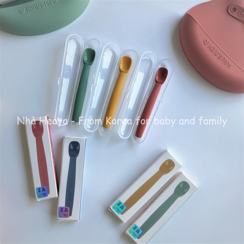 MUỖNG SILICONE HONGSPAPA HÀN QUỐC