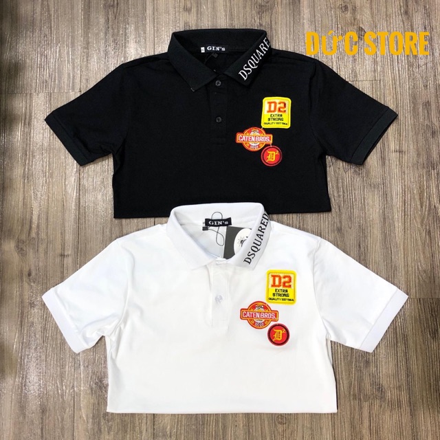 Áo thun cổ bẻ thêu logo nổi bật(chất cotton 100% co dãn 4 chiều)