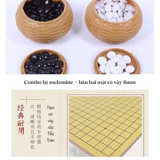 BỘ CỜ VÂY HAI MẶT MELAMINE + BÀN GỖ ÉP 8mm