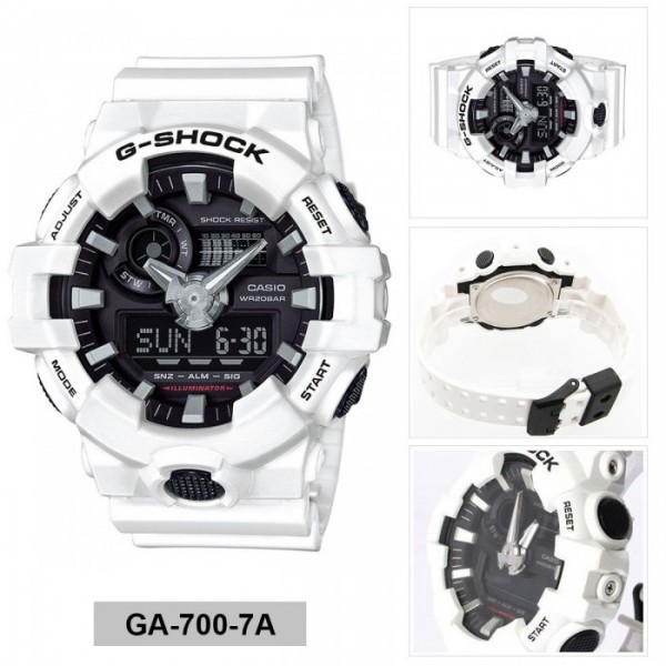 Đồng hồ thể thao nam nữ G-Shock GA-700-7A Full phụ kiện