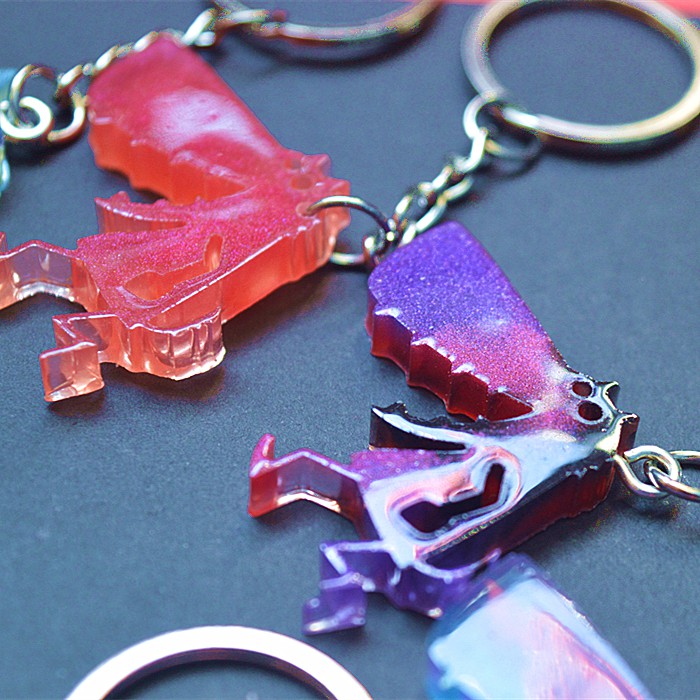 Móc khóa quái vật cute làm bằng nhựa resin - Móc khóa nhựa epoxy hình quái vật dễ thương - Corgi Shop