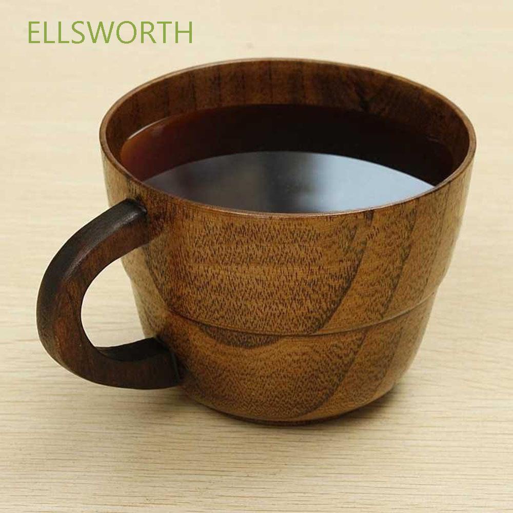 ELLSWORTH Milk Cup Mug Beer Cup Wooden Cup Cup Juice Cup Primitive Natural Wood Tea Cup Coffee Cup Handmade/Multicolor