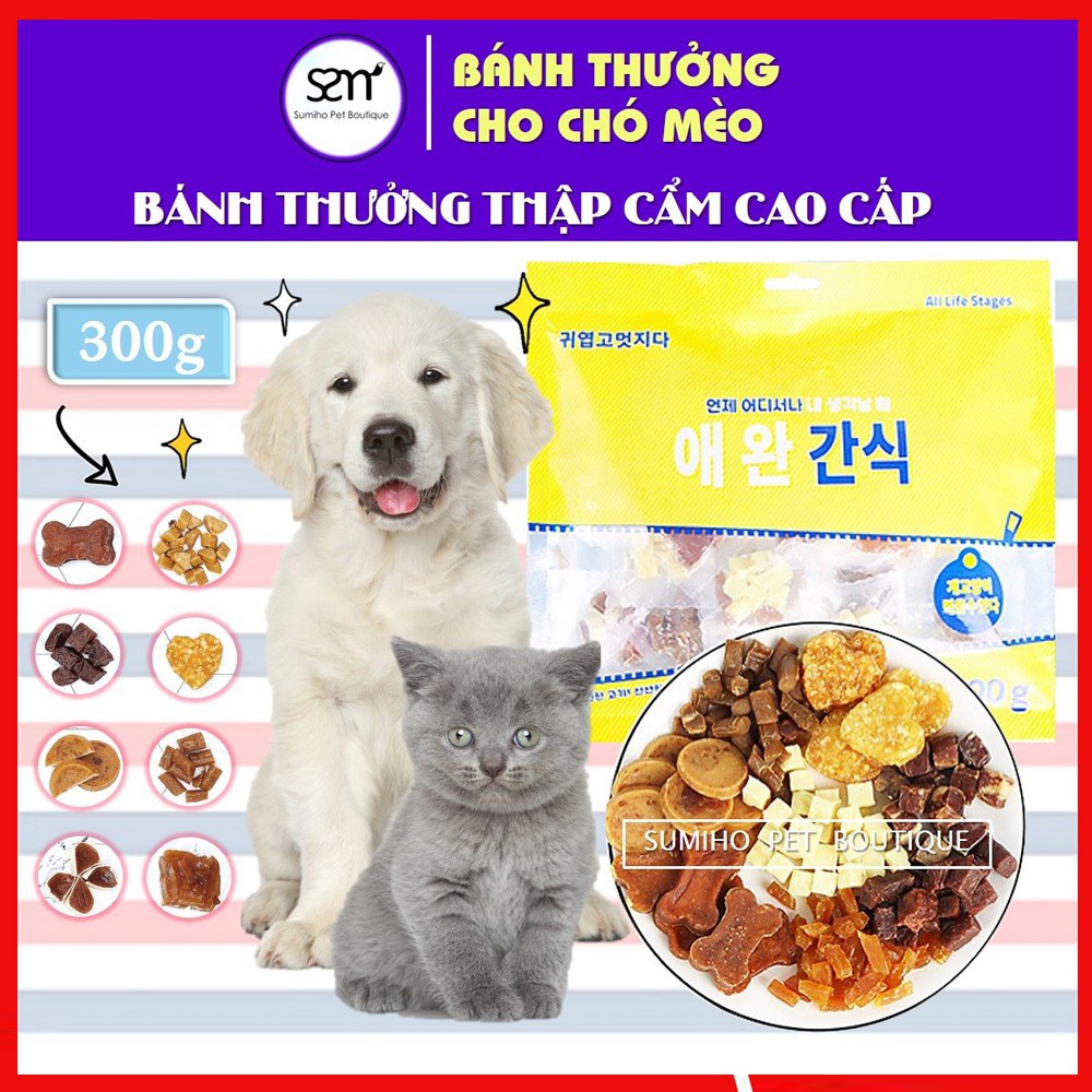 Bánh thưởng cho chó Captain (mix nhiều loại bánh thưởng bò gà cá) thức ăn cho chó
