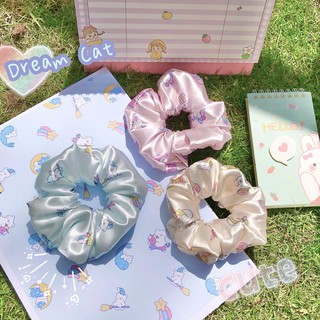 Cột tóc scrunchies bò sữa, cột tóc con vật dễ thương