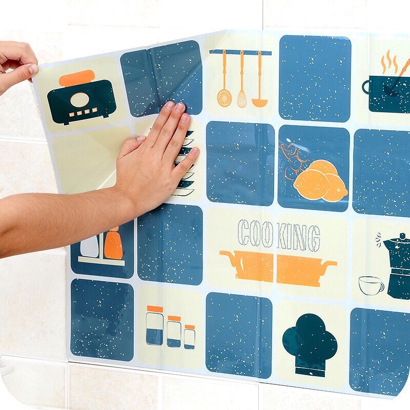 Giấy dán bếp cách nhiệt, chống dầu mỡ cao cấp (75x45cm)