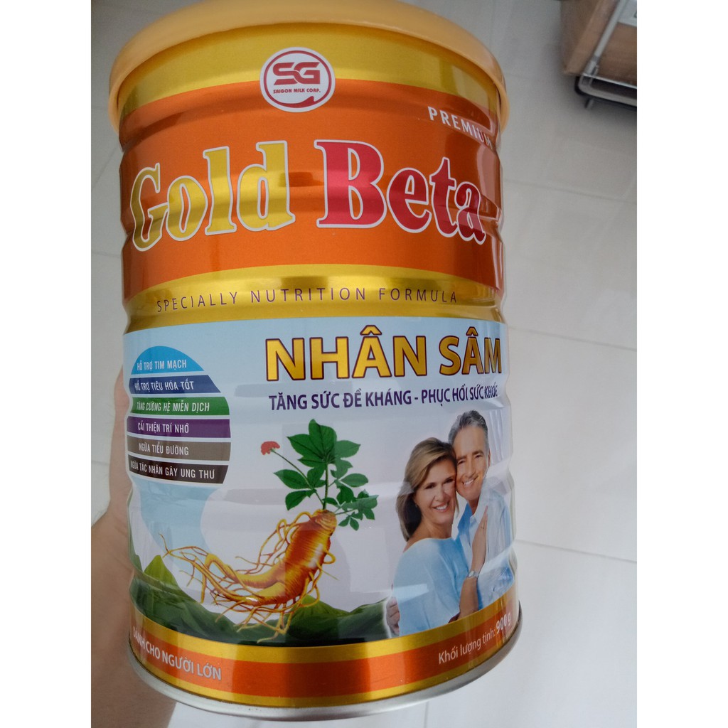 SỮA GOLD BETA NHÂN SÂM 900g - Sữa dành cho NGƯỜI GIÀ PHỤC HỒI SỨC KHỎE - Dành cho người già - Tiểu đường 900g