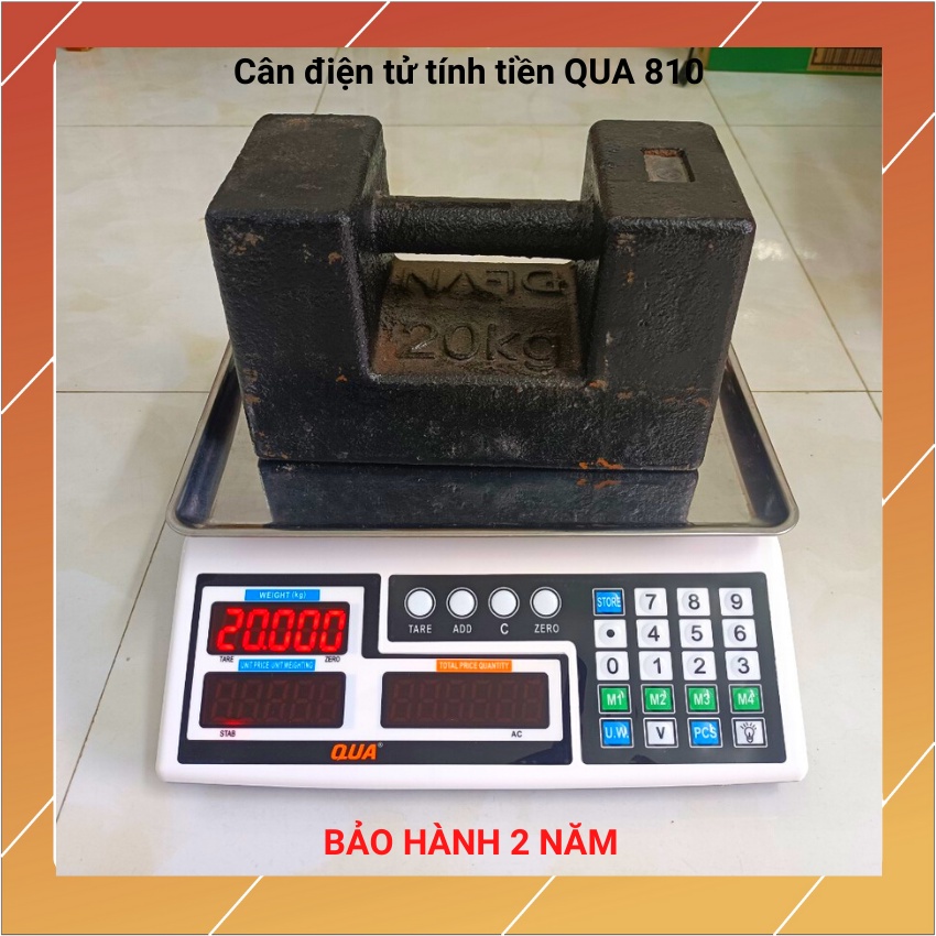 Cân điện tử QUA 810 ( 30kg/5g ) dòng cân cao cấp ĐÀI LOAN ( BẢO HÀNH 24 THÁNG ]