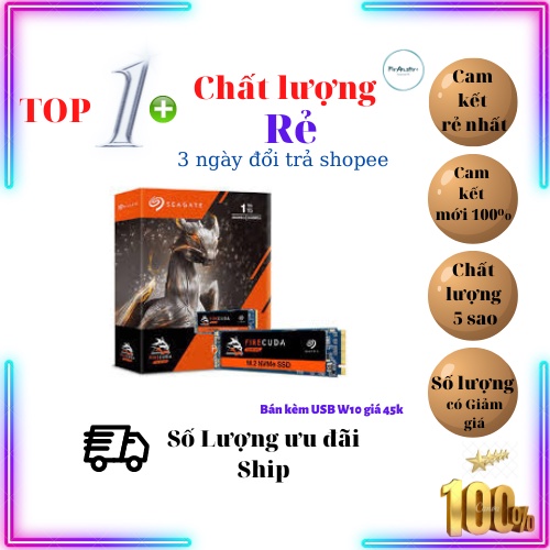 Ổ Cứng SSD 500GB Seagate Firecuda 520 M.2 PCIe Gen4x4 NVMe