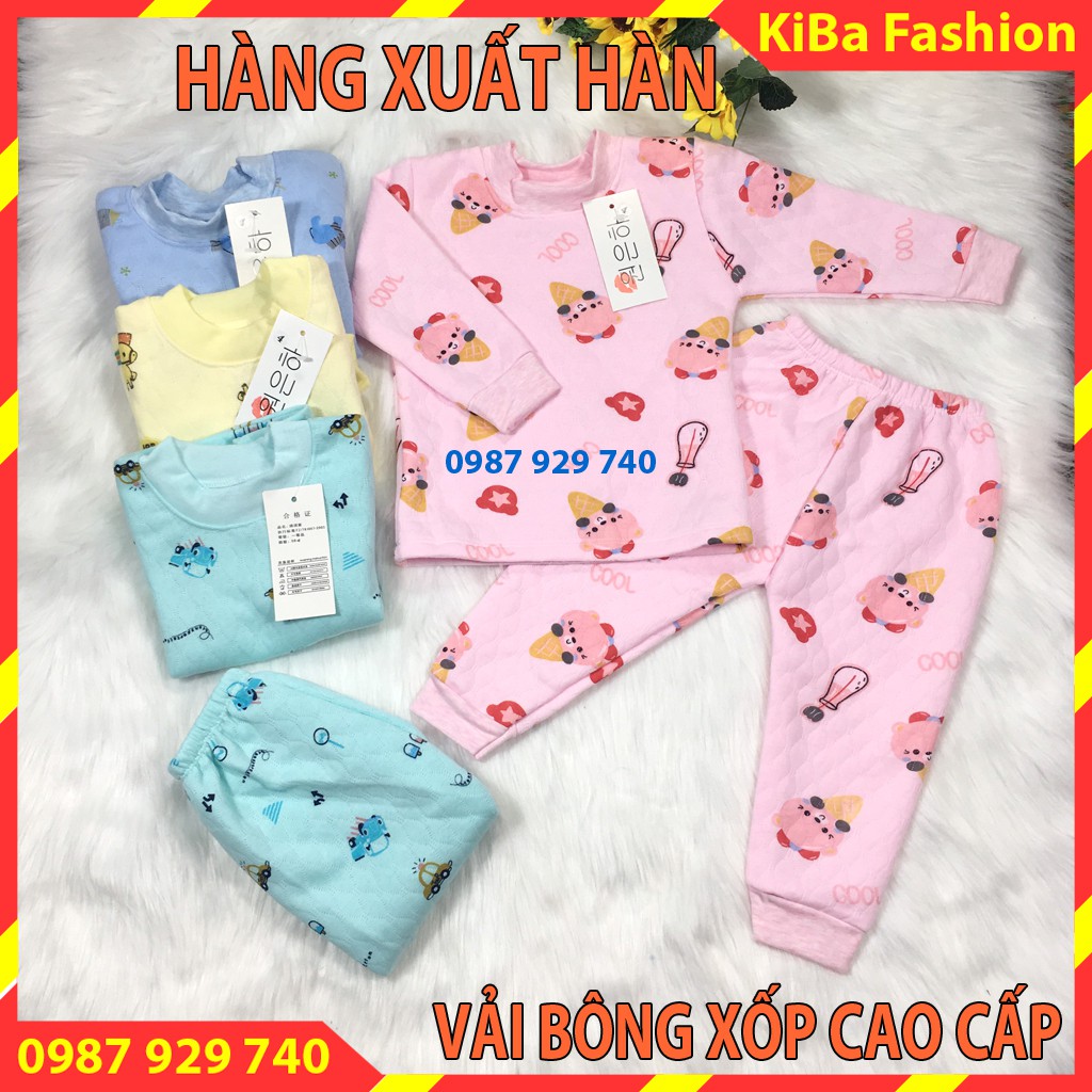 [HÀNG ĐẸP SIÊU NHẸ,SIÊU ẤM ] Bộ nỉ bông xốp cho Bé trai/ Gái 3-20Kg - BBX34 - / bộ nỉ bông / bộ nỉ bông cho bé