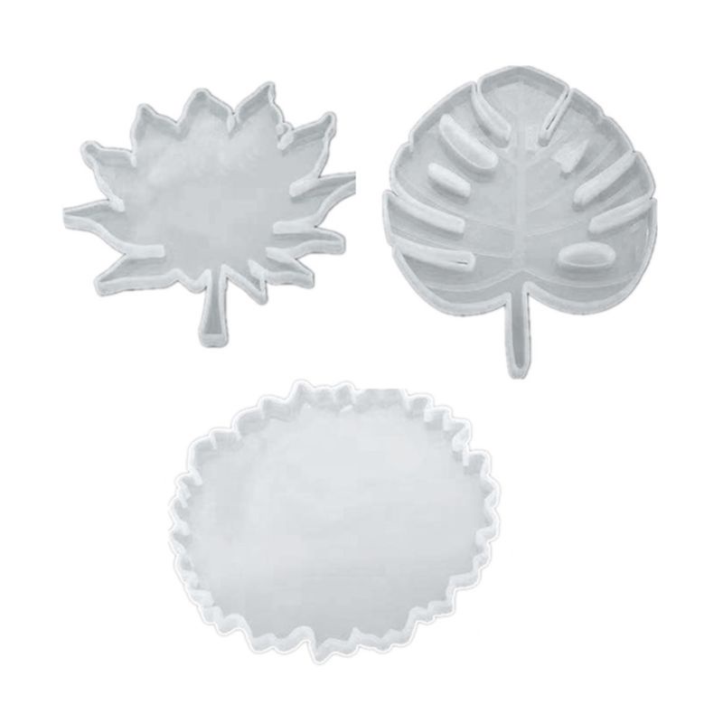 Sa Set 3 Khuôn Silicone Làm Đế Lót Ly Hình Lá Phong