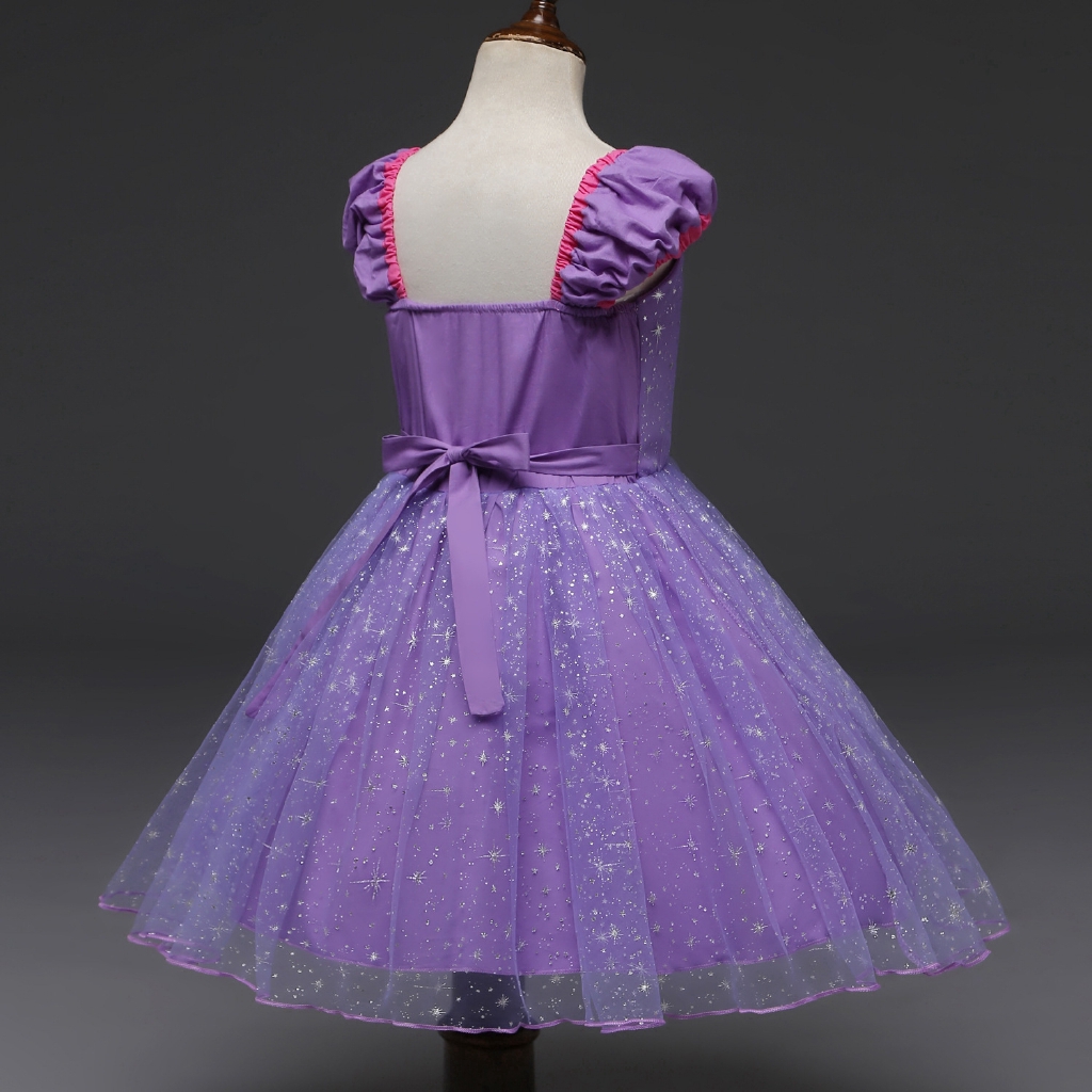 Đầm hóa trang công chúa người đẹp tóc mây dễ thương cho bé gái