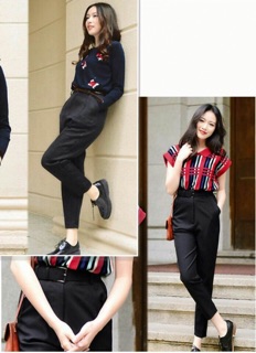 Quần tây baggy 9 tấc Zara Basic
