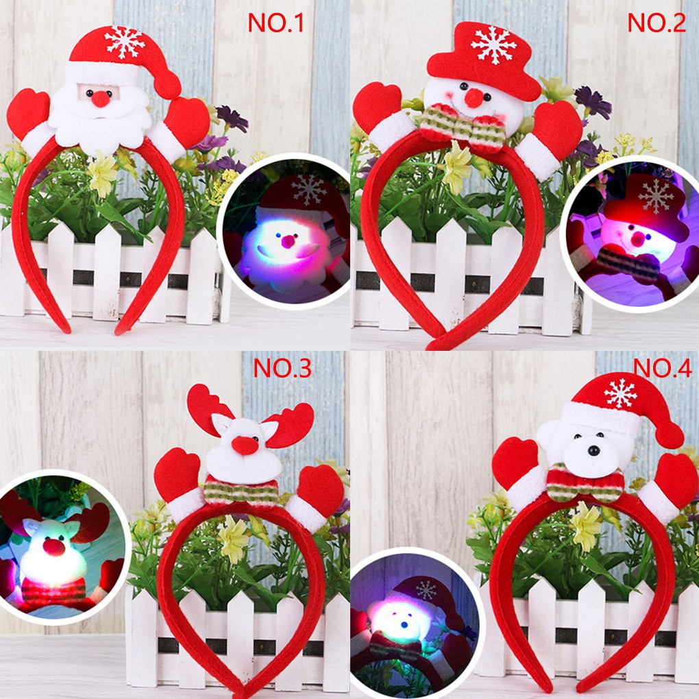 Christmas Hair Clasp with lamp Headband Hair Band Headwear for Children
