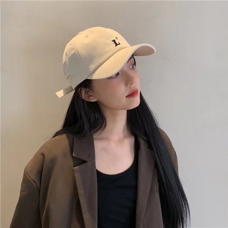 Mũ Lưỡi Trai Nón Kết Nhung Cao Cấp Thêu Chữ L 450 Phong Cách Ulzzang Form Unisex Nam Nữ - Hazo
