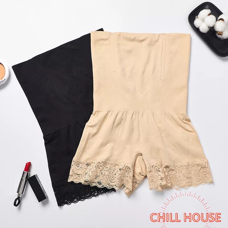 Hot-Quần Đùi Váy Gen Bụng Chống Cuộn viền ren - CHILLHOUSE