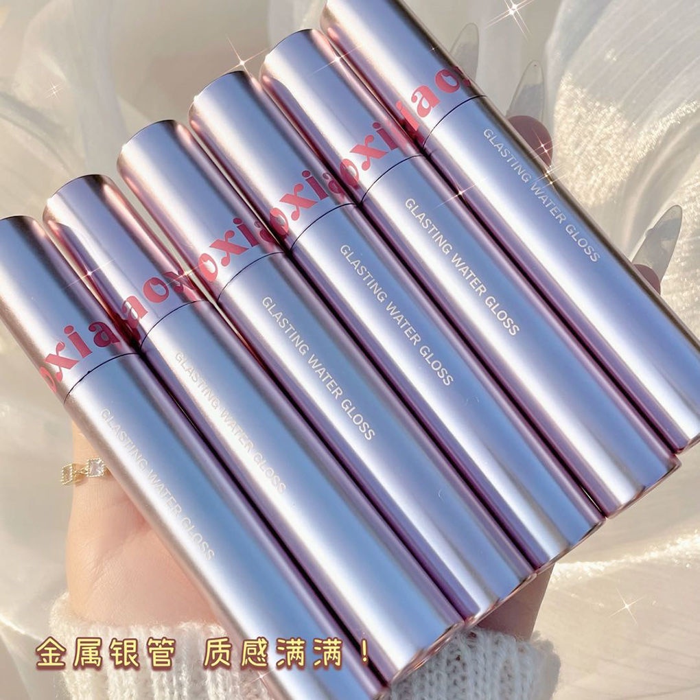 [Hàng mới về] Son kem HAOXIAOXI bóng ánh gương dưỡng ẩm làm đẹp môi dễ thương