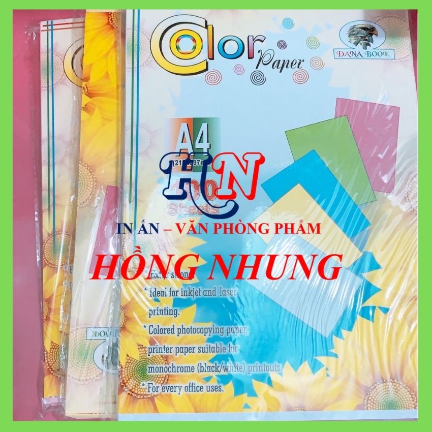 [ Hàng Mới Về]Bìa Thái A4, Xấp 100 Tờ, Định Lượng 180 gsm, giúp bạn in ấn, photo, Trang Trí