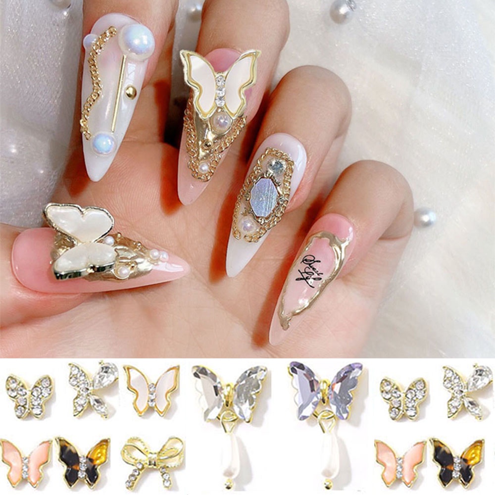 [Hàng mới về] Set 10 phụ kiện trang trí móng tay kiểu dáng 3d tùy chọn thời trang