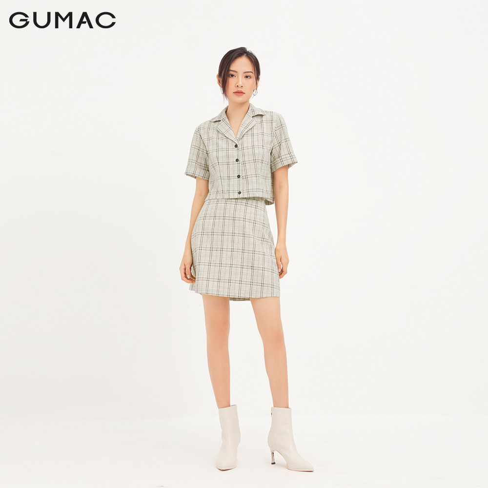 Chân váy nữ caro dáng chữ A GUMAC đủ size, thiết kế basic, năng động trẻ trung VA1272 | BigBuy360 - bigbuy360.vn