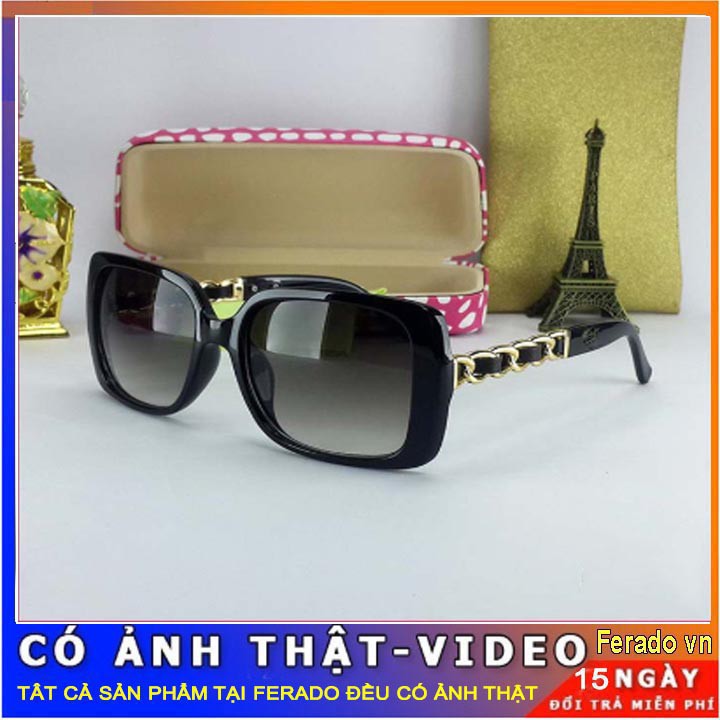 Mắt kính mát nữ thời trang chống tia UV - Tặng hộp đựng kính và khăn lau kính