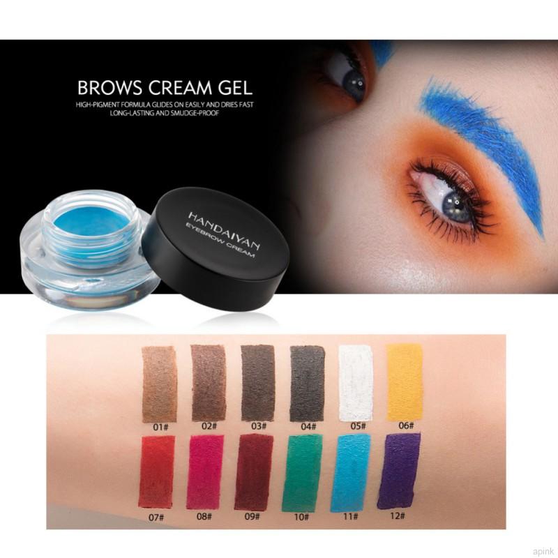 àng mới về] Gel kẻ lông mày kèm cọ với 12 màu sắc thời trang để lựa chọn nhãn hiệu HANDAIYAN | BigBuy360 - bigbuy360.vn