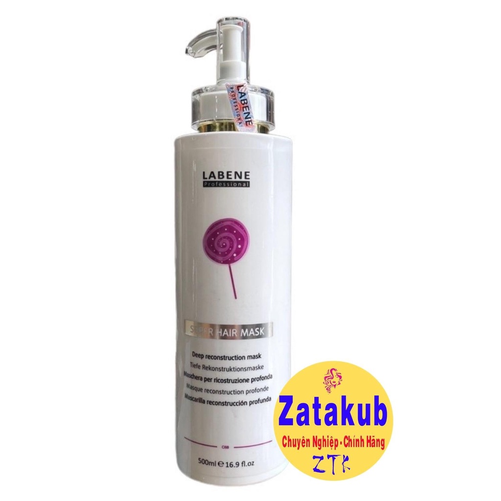 Kem hấp phục hồi tóc hư tổn Labene Super Hair Mask 500ml