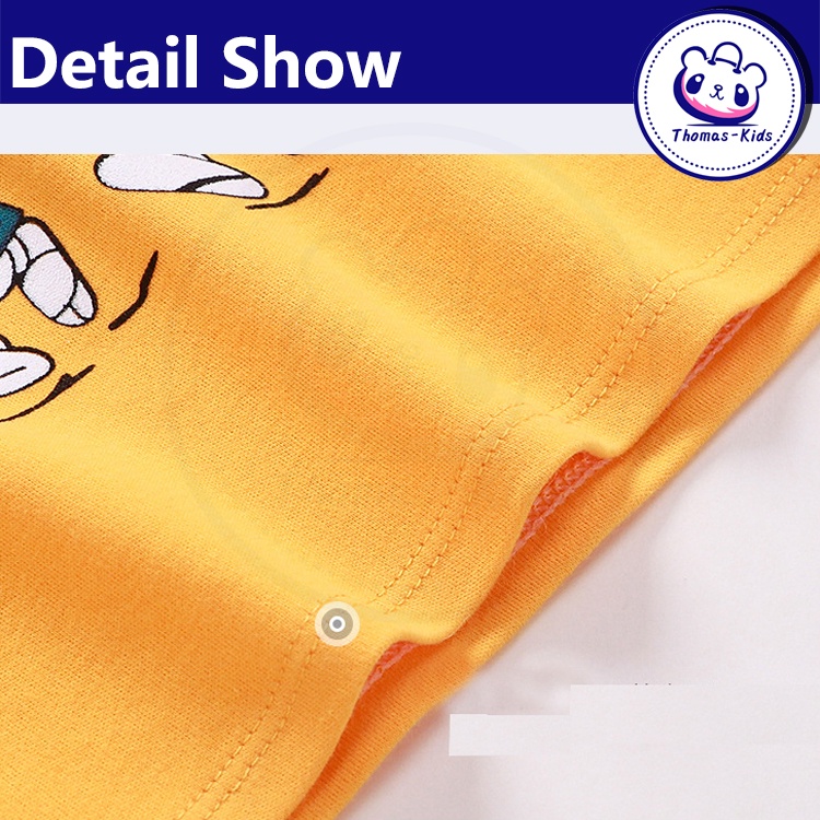 [THOMAS KIDS] Áo Thun Cotton Tay Dài Họa Tiết Sọc Thời Trang Dành Cho Bé Trai Và Bé Gái 1-6 Tuổi
